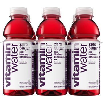 Glaceau Vitaminwater Zero XXX Acai-Blueberry-Pomegranate Water Beverage 6 pk Bottles