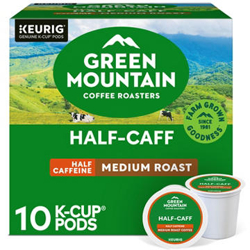 Green Mountain Coffee Half Caffeine Medium Roast Single Serve Coffee K Cups