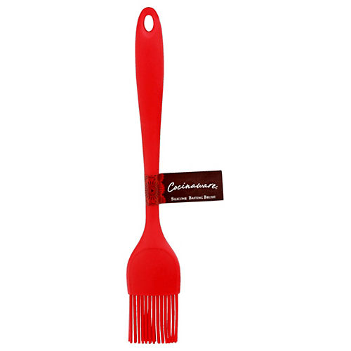 Unique Bargains Kitchen Silicone Head Heat Resistant Baking Basting Cooking  Pastry Brush Red