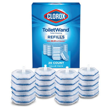 Clorox ToiletWand Toilet Cleaning Refills, Disinfecting Scrubbing Pads