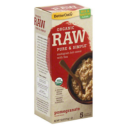 Better Oats Raw Pure & Simple Organic Quick Oats, Oatmeal & Hot Cereal