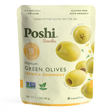 Poshi Snacks Green Olives - Lemon & Rosemary
