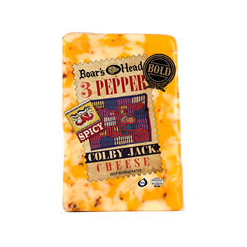 Boar's Head Bold 3 Pepper Colby Jack Cheese, Custom Sliced