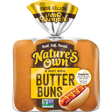 Nature's Own Sliced Hot Dog Butter Buns