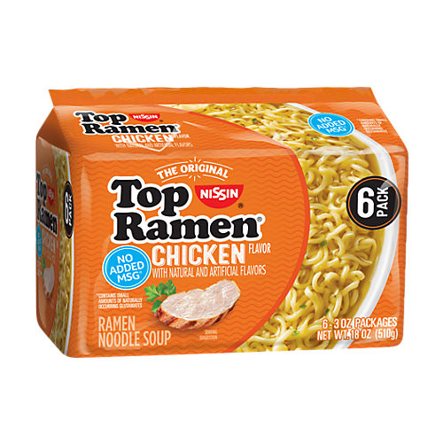 Nissin Top Ramen Chicken Flavor Ramen Noodle Soup - Shop Soups