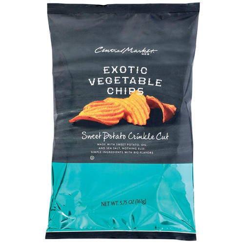 Central Market Crinkle Cut Sweet Potato Exotic Vegetable Chips, 5.75 oz