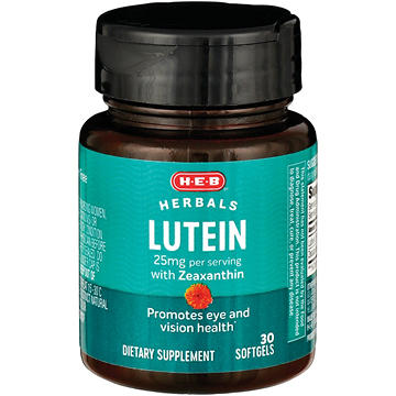 H-E-B Herbals Lutein with Zeaxanthin 25 mg Softgels
