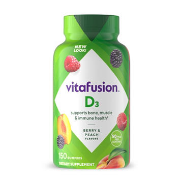 Vitafusion Vitamin D3 2000 IU Gummies - Berry & Peach