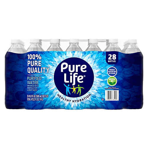 Pure Life Water Bottles 24 Pack - Small Water Bottles, Mini Water Bottle, Bottled  Water 24 Pack - 8 Oz Bottled Water - Small Water 8 Oz - Water Bottles 24  Pack 