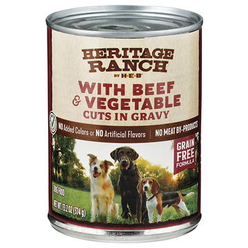 Heritage Ranch by H-E-B Grain-Free Canned Wet Dog Food - Beef & Vegetable