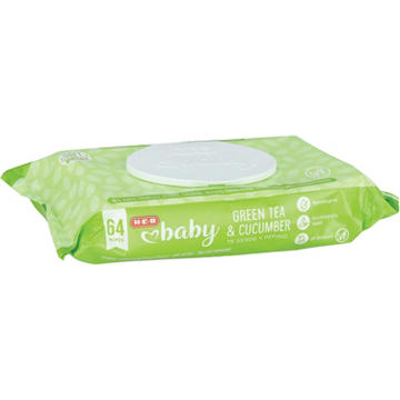 H-E-B Baby Wipes - Green Tea & Cucumber