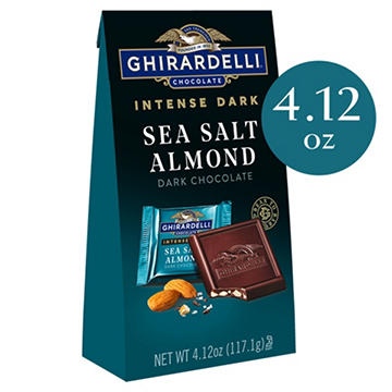 Ghirardelli Sea Salt Almond Dark Chocolate Squares