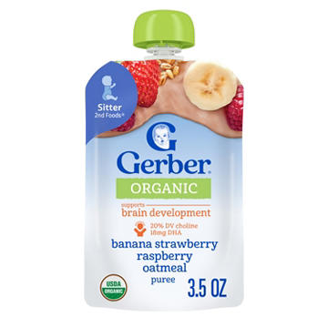 Gerber Organic for Toddler Wonderfoods Pouch - Banana Strawberry Raspberry Mixed Grain