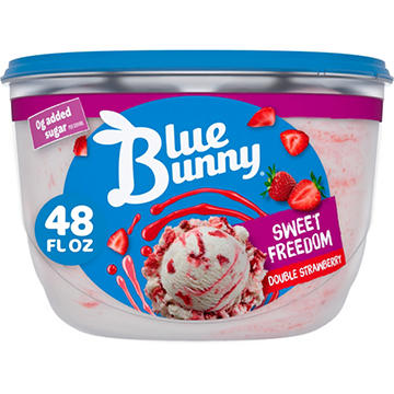 Blue Bunny Sweet Freedom No Added Sugar Double Strawberry Reduced Fat Ice Cream
