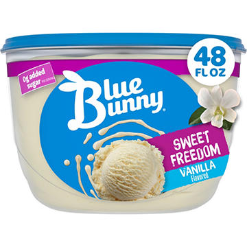 Blue Bunny Sweet Freedom No Added Sugar Vanilla Reduced Fat Ice Cream