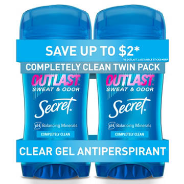 Secret Outlast 72 Hr Gel Antiperspirant Deodorant - Clean