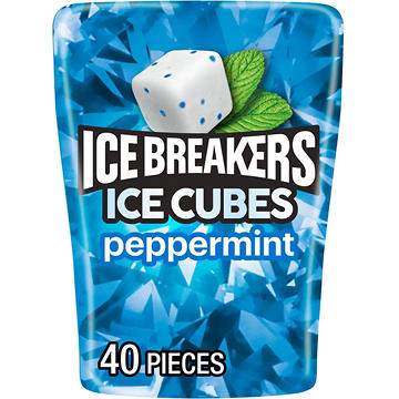 Ice Breakers Ice Cubes Peppermint Flavored Sugar Free Chewing Gum, 40 pc