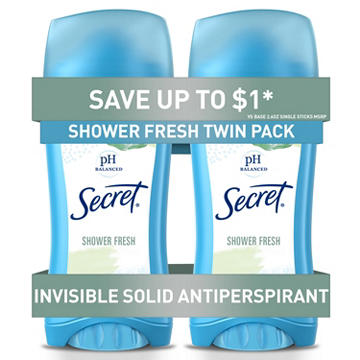 Secret Invisible Solid Antiperspirant Deodorant - Shower Fresh