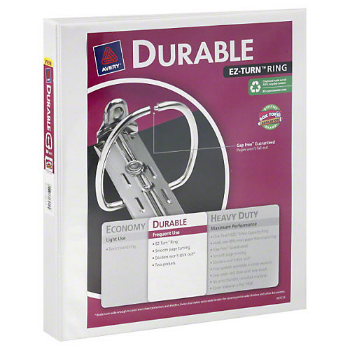 H-E-B D-Ring Durable View Binder - White - Shop Binders at H-E-B