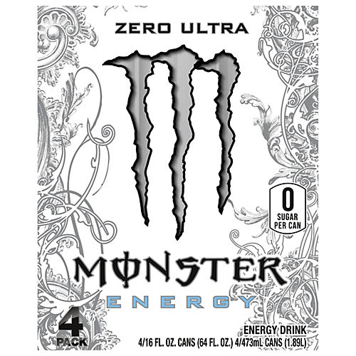 Monster Energy Zero Ultra Sugar Free Energy Drink 12 oz Cans - Shop Sports  & Energy Drinks at H-E-B