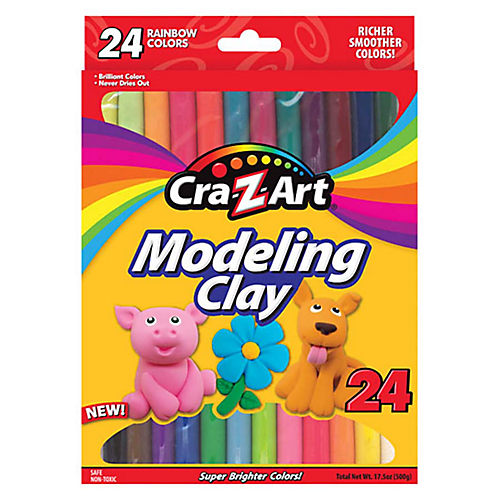 Modeling Clay, 0.73 oz Each Color, 24 Assorted Colors, 24/Box