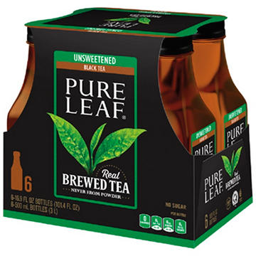 Pure Leaf Unsweetened Tea 6 pk Bottles