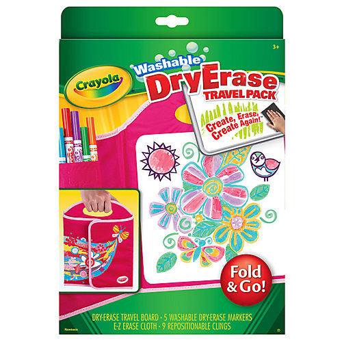 Crayola Fold & Go Dry Erase Travel Pack - Pink - Shop Bulletin