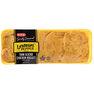 H-E-B Simply Seasoned Lemon Pepper Thin Sliced Chicken Breasts