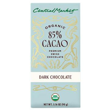 Central Market Organic 85% Cacao Dark Chocolate Bar