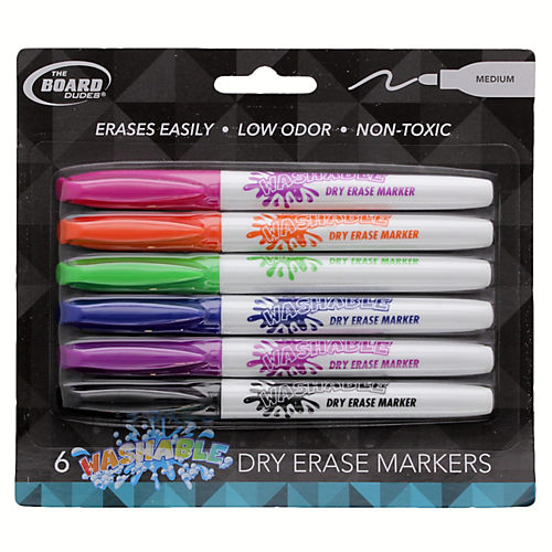 Scrub Daddy Dry Erase Marker Set with Eraser - Whiteboard Dry