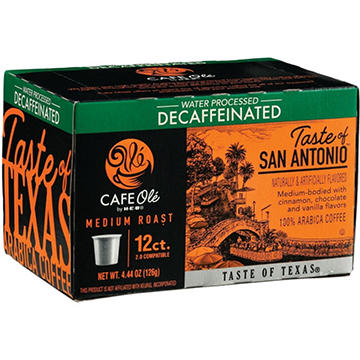 CAFE Olé by H-E-B Decaf Taste of San Antonio Medium Roast Coffee Single Serve Cups
