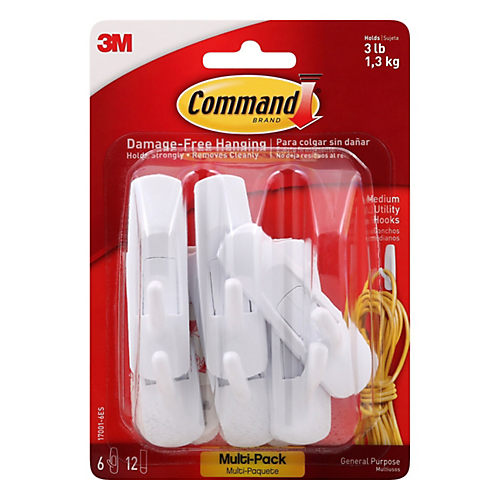 Command 3M Damage-Free Hanging Small Wire Hooks - Shop Hooks & Picture  Hangers at H-E-B