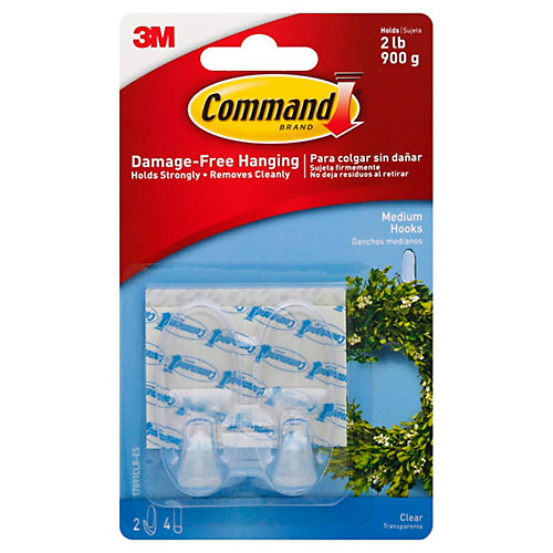 Command 3M Clear Hooks and Small Strips - Shop Hooks & Picture Hangers at  H-E-B