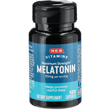 H-E-B Vitamins Melatonin Max Strength 10 mg Capsules
