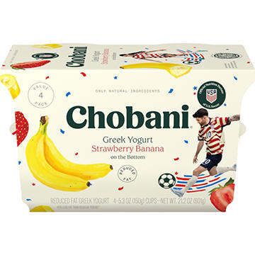 Chobani Low-Fat Strawberry Banana on the Bottom Greek Yogurt