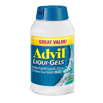 Advil Liqui-Gels Pain Reliever and Fever Reducer, Ibuprofen 200mg for Pain Relief