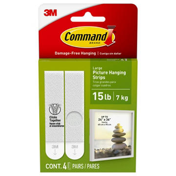 Command Large Picture Hanging Strips - White