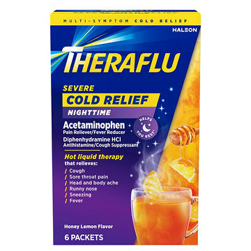 Theraflu Nighttime Severe Cold Relief Honey Lemon Flavor Powder