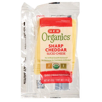H-E-B Organics Sharp Cheddar Sliced Cheese
