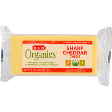 H-E-B Organics Sharp Cheddar Cheese