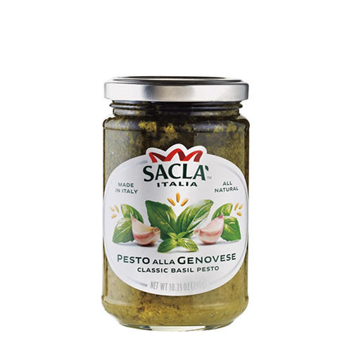 Sacla Italia Classic Basil Pesto 190g - Authentic Italian Pesto Sauce