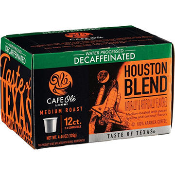 CAFE Olé by H-E-B Decaf Houston Blend Medium Roast Coffee Single Serve Cups