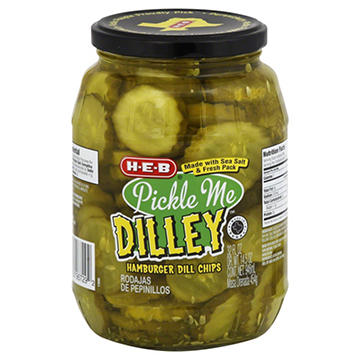 H-E-B Pickle Me Dilley Hamburger Dill Chips
