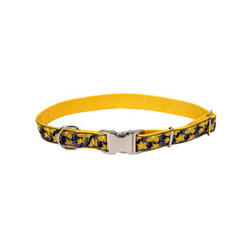Coastal Pet Products Pet Attire 1 Inch Adjustable Collar with Yellow Buttercup Ribbon