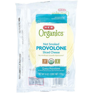 H-E-B Organics Provolone Sliced Cheese