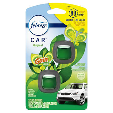 Febreze Car Gain Original Scent Odor-Eliminating Vent Clips