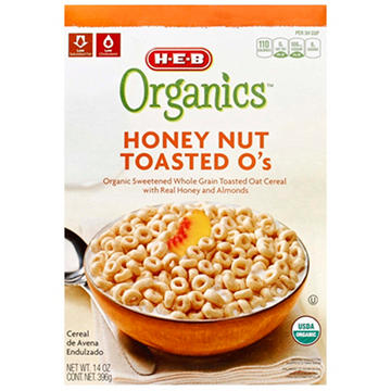 H-E-B Organics Honey Nut Toasted O's Cereal