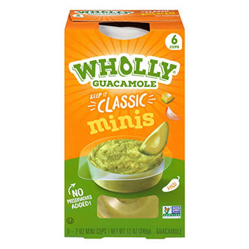 WHOLLY Guacamole Classic Minis - Mild, 6 ct