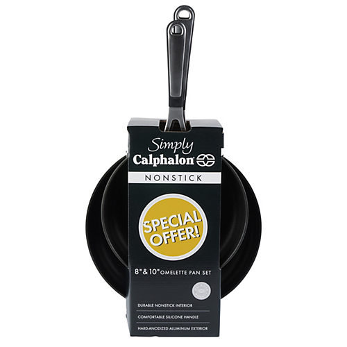 Simply Calphalon 8 & 10 Inch Nonstick Omelette Pan Set - Shop Frying Pans &  Griddles at H-E-B