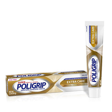 Super Poligrip Extra Care Zinc Free Denture Adhesive Cream